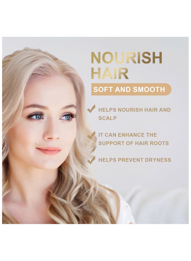 SYOSI Capsules for Hair Care, 2 Bottles 30PCS Hair Oil Serum, Moisturizing Anti Frizz Hair Break Repair Essential Oil for Hair Repair and Care, Improves Dryness and Frizz (Rose Red,Yellow)  - Image 4