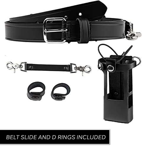 Perfect Fit Shield Wallets Perfect Fit firefighter radio strap and holder leather Bundle Set Includes radio holster, strap, sway strap, cord keepers - Image 2