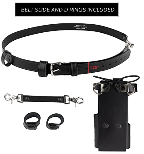 Perfect Fit Shield Wallets Perfect Fit firefighter radio strap and holder leather Bundle Set Includes radio holster, strap, sway strap, cord keepers - Image 5