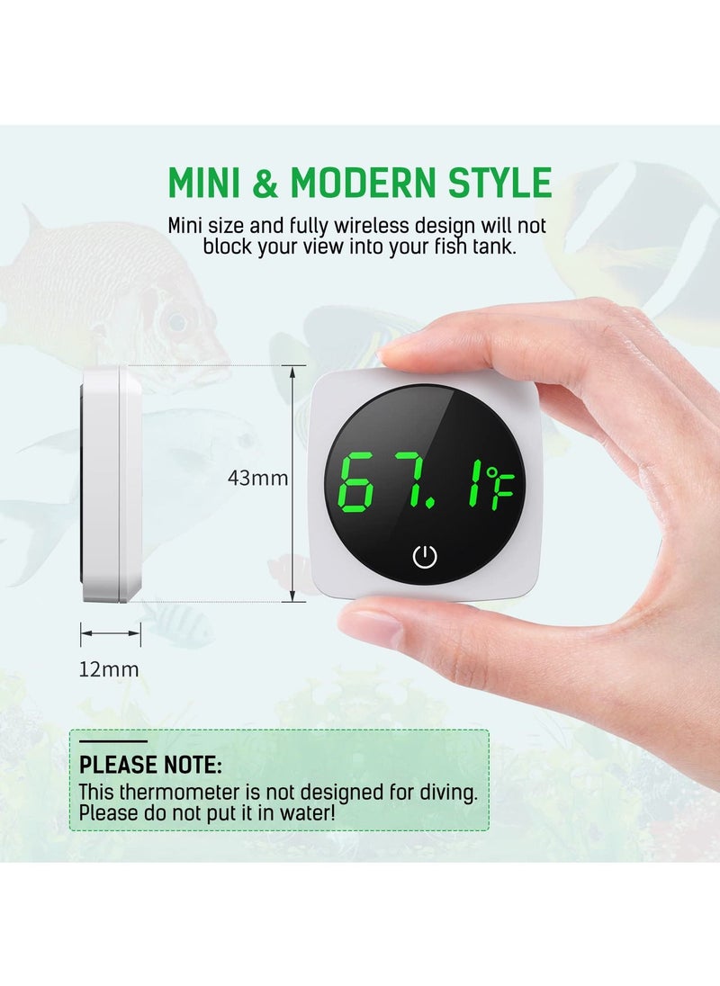 Y&D - SYOSI Digital Aquarium Thermometer, LED Display Thermometer for Fish Tank Accurate Temperature Sensor High to ±0.9°F with touch screen - Image 1