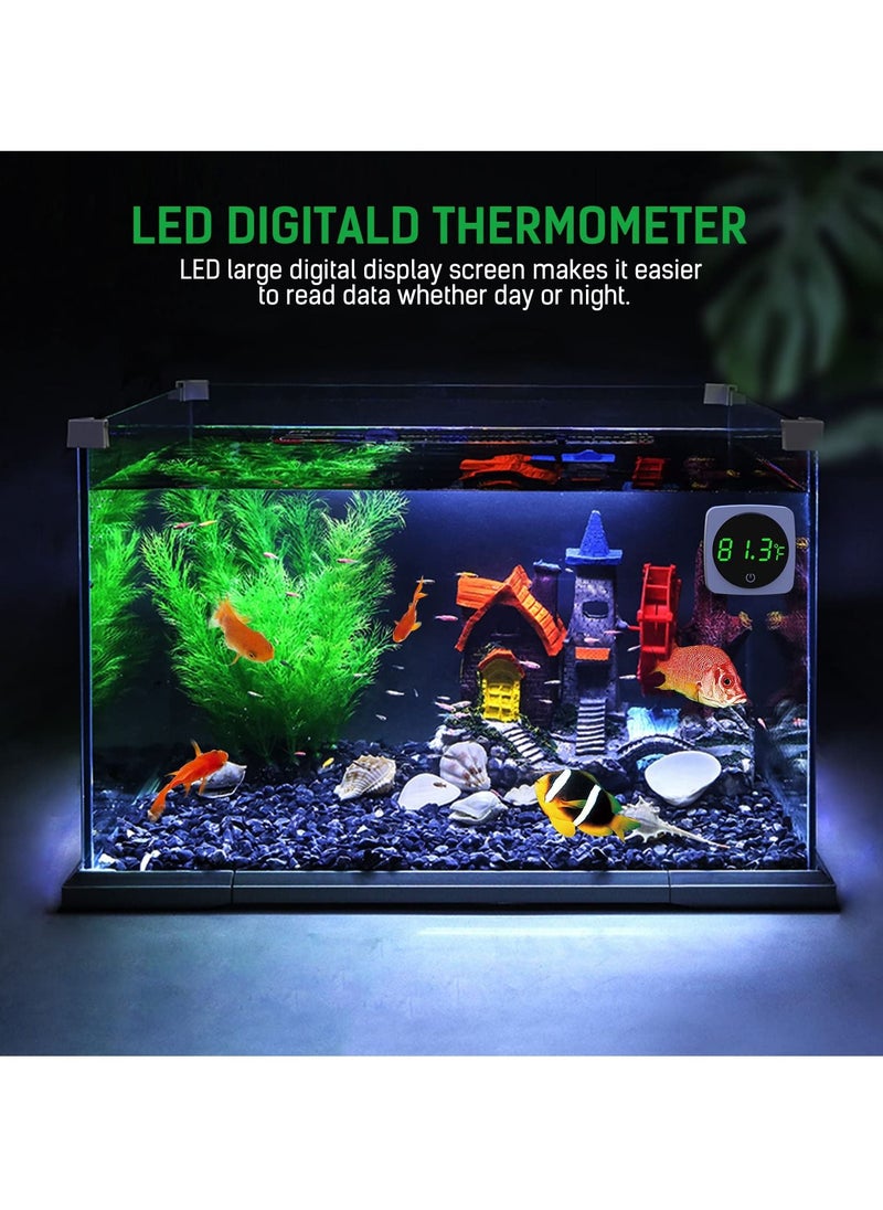 Y&D - SYOSI Digital Aquarium Thermometer, LED Display Thermometer for Fish Tank Accurate Temperature Sensor High to ±0.9°F with touch screen - Image 1