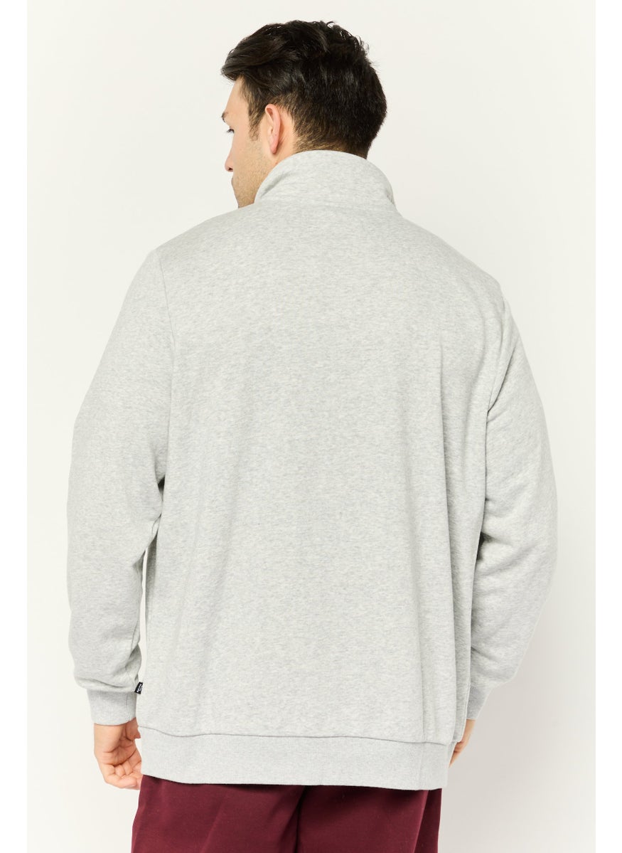 PUMA Men Sportswear Fit Long Sleeve Outdoor Sweatshirt, Light Grey  - Image 4