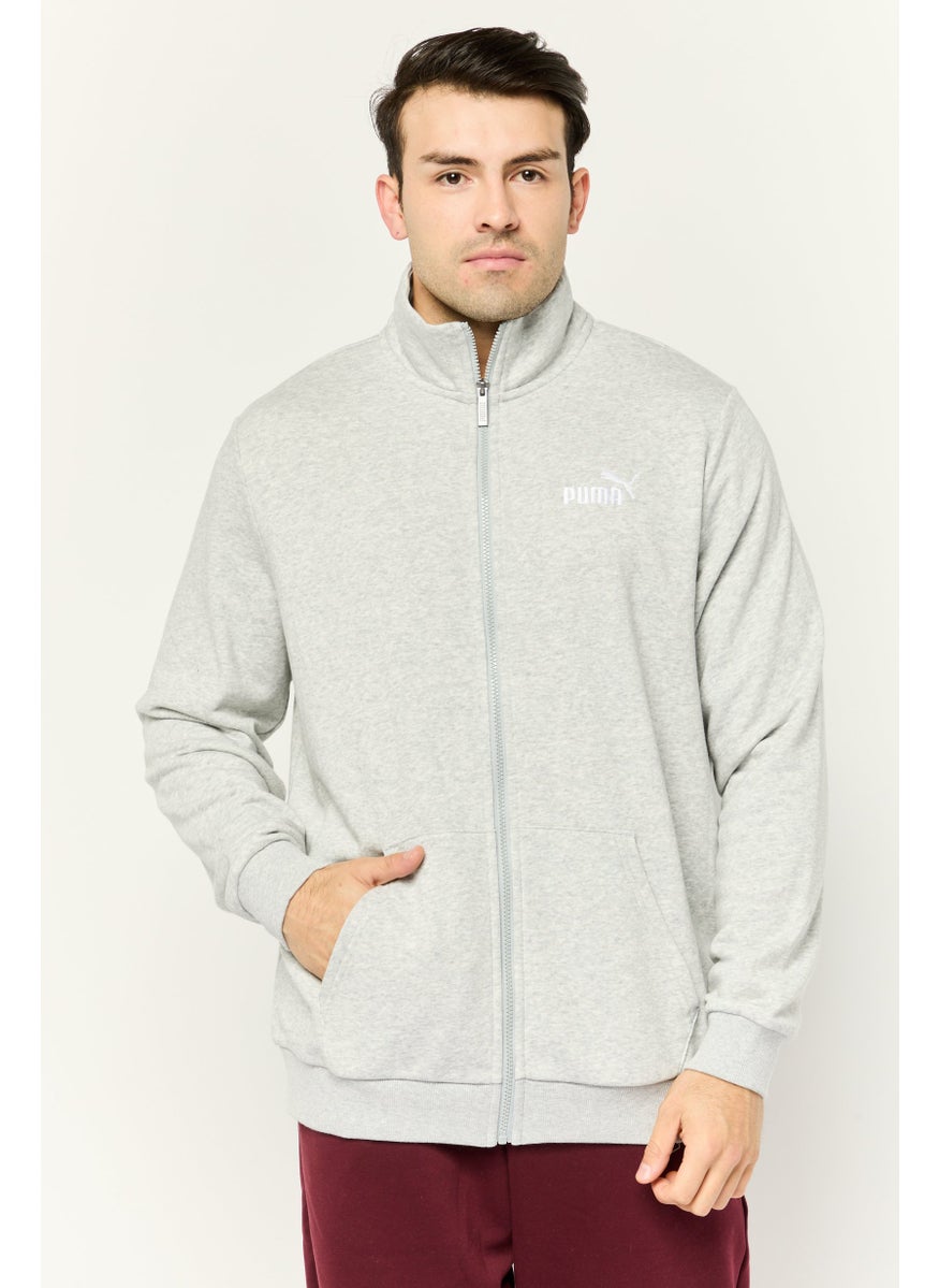 PUMA Men Sportswear Fit Long Sleeve Outdoor Sweatshirt, Light Grey  - Image 1