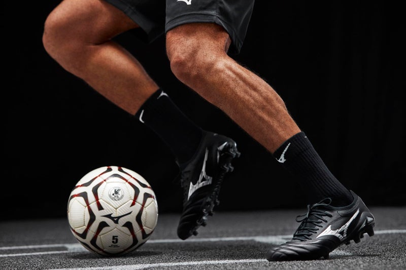 Mizuno Morelia Neo IV Beta Elite Soccer Shoe | K Leather Soccer Boot | Unlimited Black | US Men's 13 - Image 2
