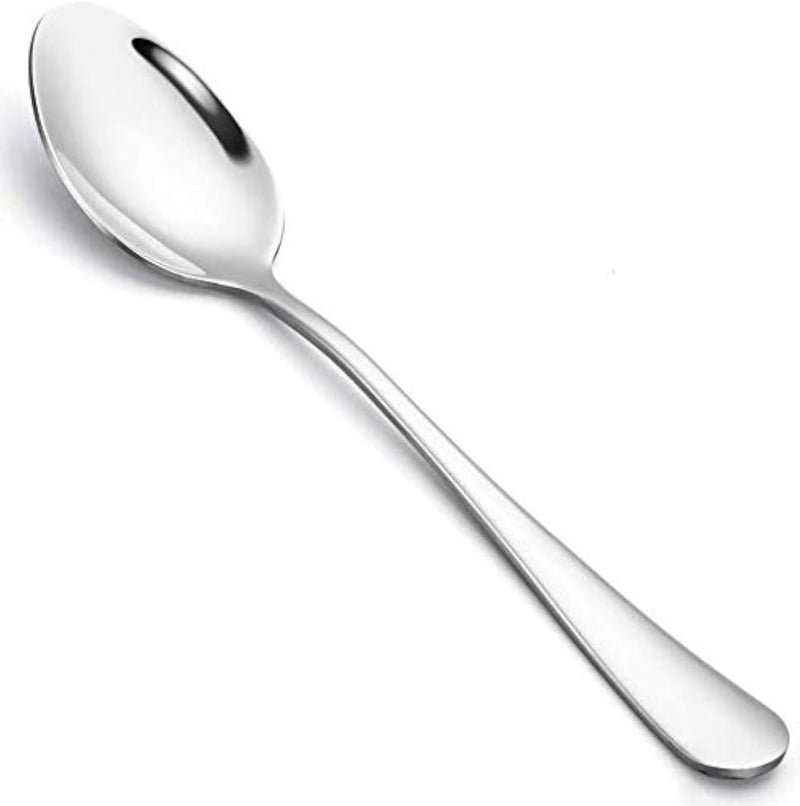 TAGROCK Stainless Steel Round Flatware Cutlery Dinner Table Spoons for Daily Use, Set of 12 - Image 1