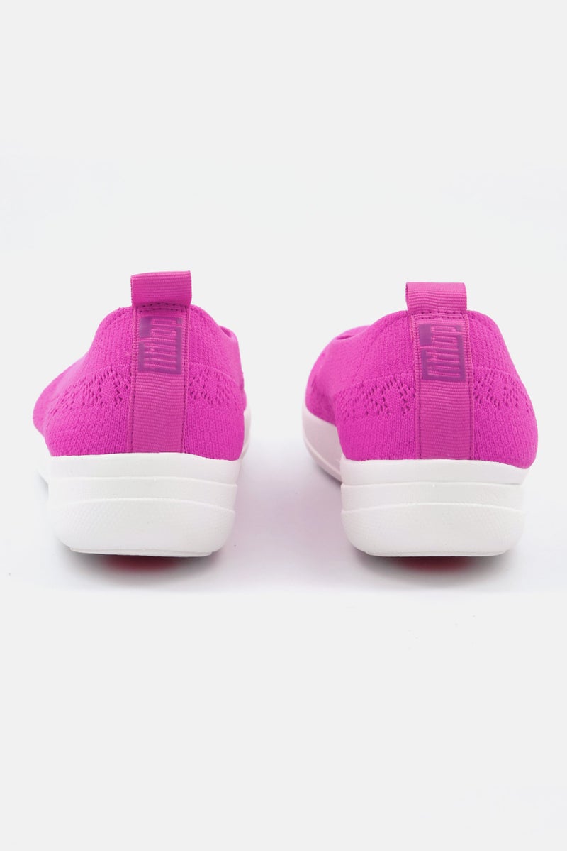 FitFlop Women Uberknit Slip-On Ballerina Shoes, Purple - Image 2