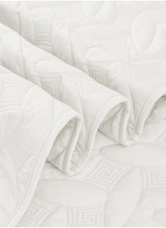 Master Home Textile 3Piece Cotton Bedspread Set Fits 120 x 200 cm Single Size Bed Single Size Compressed Comforter Set Elmira Series  - Image 3