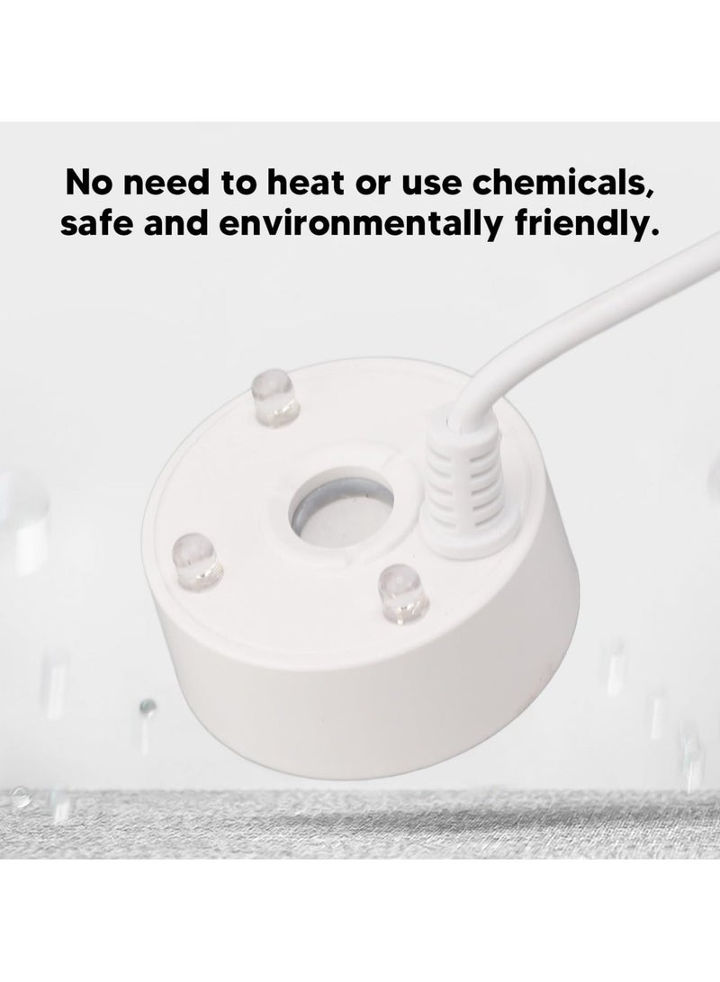 Mist Maker, USB Mist Maker with RGB LED Light, Ultrasonic Mist for Ponds, Wigwams, Fish Tanks, No Heat Eco Friendly Mist Maker, Easy To Use, 5V (White) - Image 2
