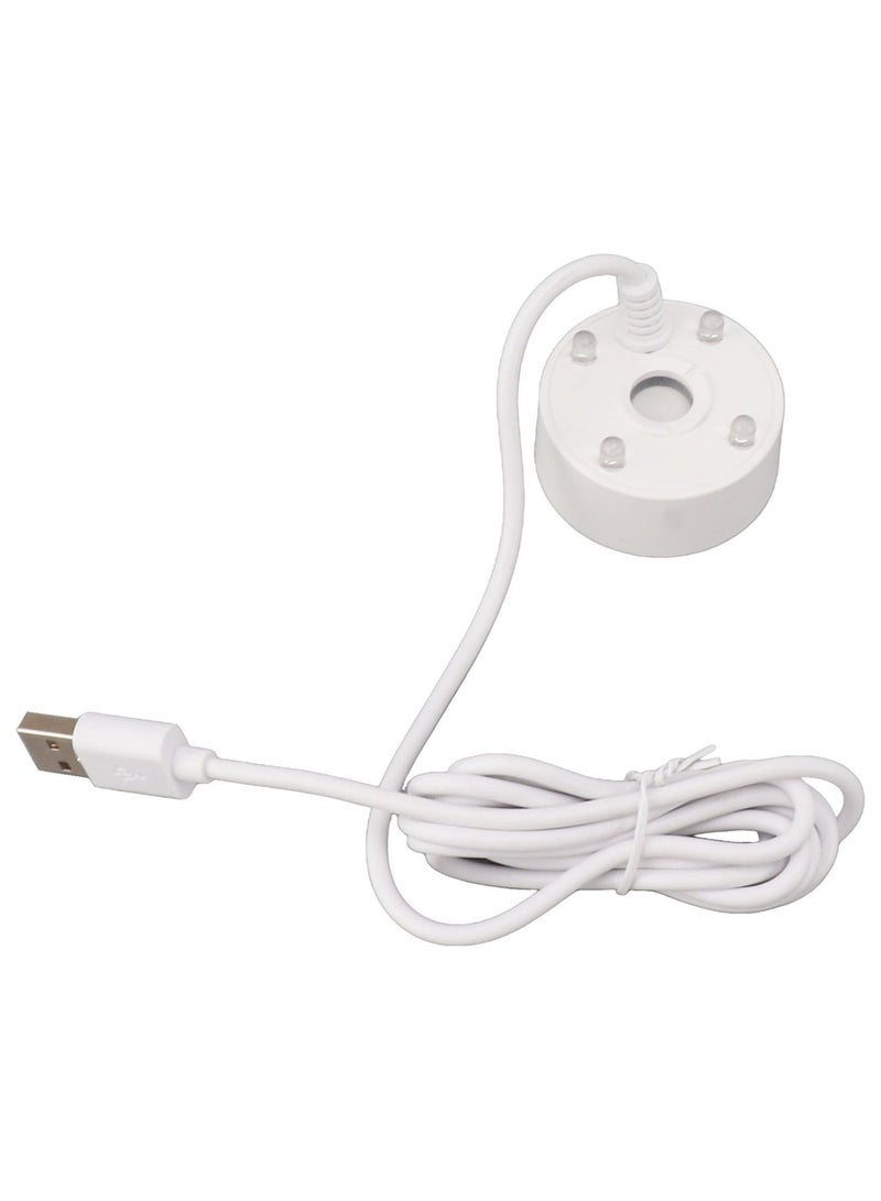 Mist Maker, USB Mist Maker with RGB LED Light, Ultrasonic Mist for Ponds, Wigwams, Fish Tanks, No Heat Eco Friendly Mist Maker, Easy To Use, 5V (White) - Image 5