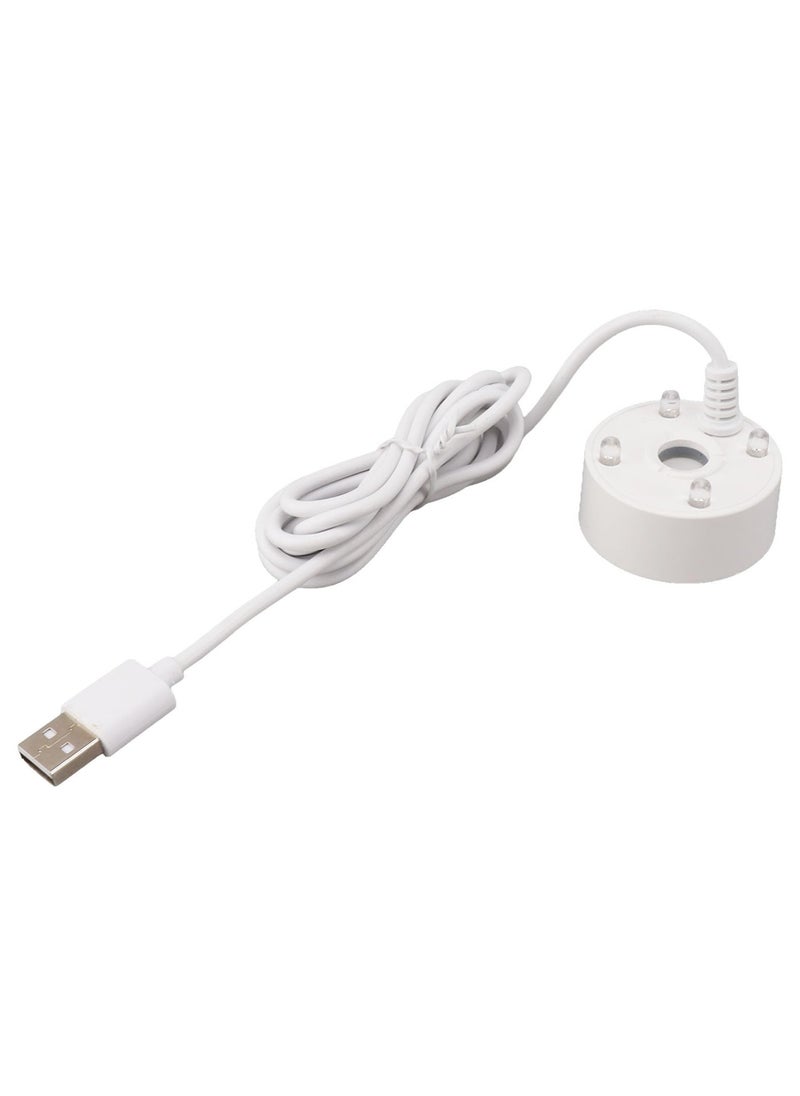 ماركة غير محددة صانع رذاذ، صانع رذاذ USB مع ضوء RGB LED، رذاذ بالموجات فوق الصوتية للبرك، الباروكات، خزانات الأسماك، صانع رذاذ صديق للبيئة بدون حرارة، سهل الاستخدام، 5 فولت (أبيض)  - Image 1