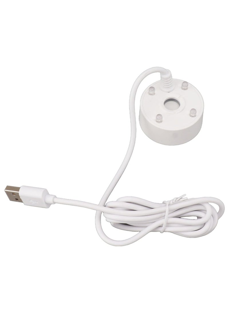 ماركة غير محددة صانع رذاذ، صانع رذاذ USB مع ضوء RGB LED، رذاذ بالموجات فوق الصوتية للبرك، الباروكات، خزانات الأسماك، صانع رذاذ صديق للبيئة بدون حرارة، سهل الاستخدام، 5 فولت (أبيض)  - Image 5