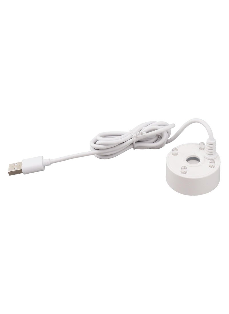 Generic - Mist Maker, USB Mist Maker with RGB LED Light, Ultrasonic Mist for Ponds, Wigwams, Fish Tanks, No Heat Eco Friendly Mist Maker, Easy To Use, 5V (White) - Image 1