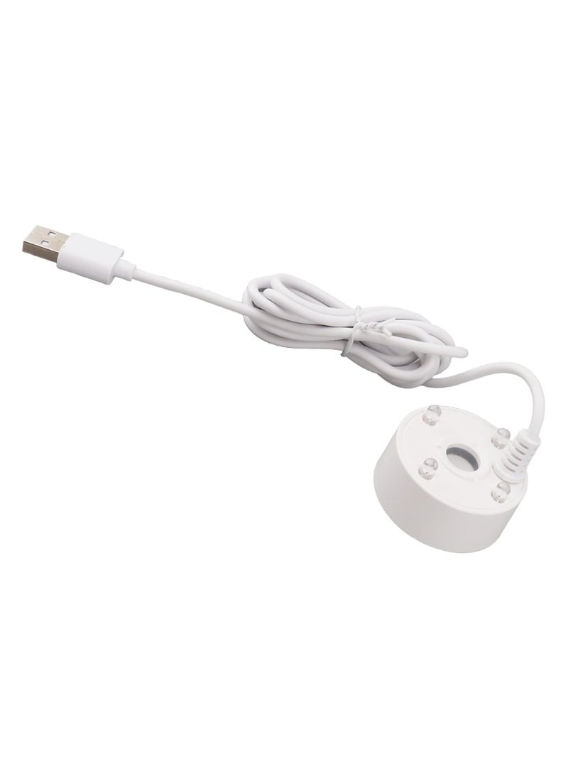 Generic - Mist Maker, USB Mist Maker with RGB LED Light, Ultrasonic Mist for Ponds, Wigwams, Fish Tanks, No Heat Eco Friendly Mist Maker, Easy To Use, 5V (White) - Image 1