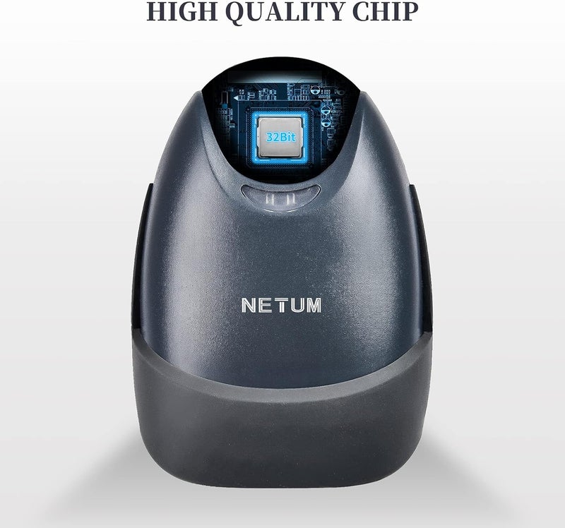 NETUM 2D Barcode Scanner with Stand USB 2.0 Wired QR Code Imager Automatic Barcode Reader Handhold Scanner Gun with USB Cable for Laptops, Computers, Cashier, POS -M5S - Image 3