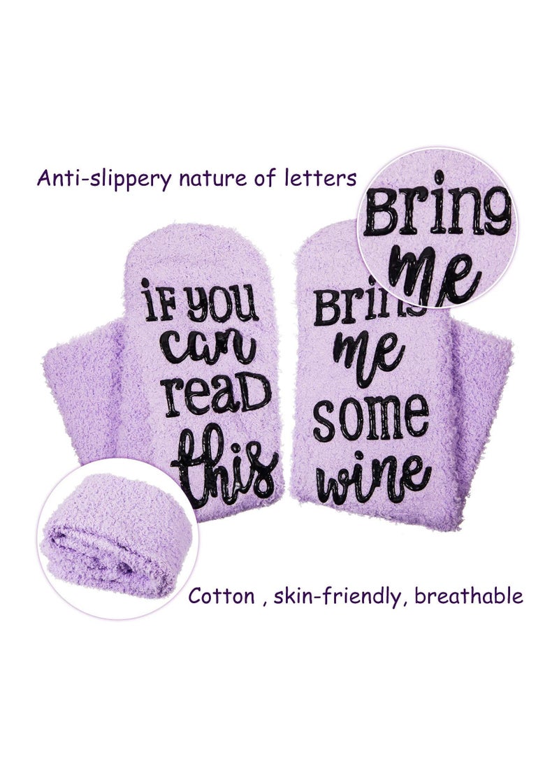 Generic - Gift Socks, "If You Can Read This Bring Me Some Wine" with Cupcake Gift Packaging Funny Novelty Luxury (4 Pairs) - Image 1