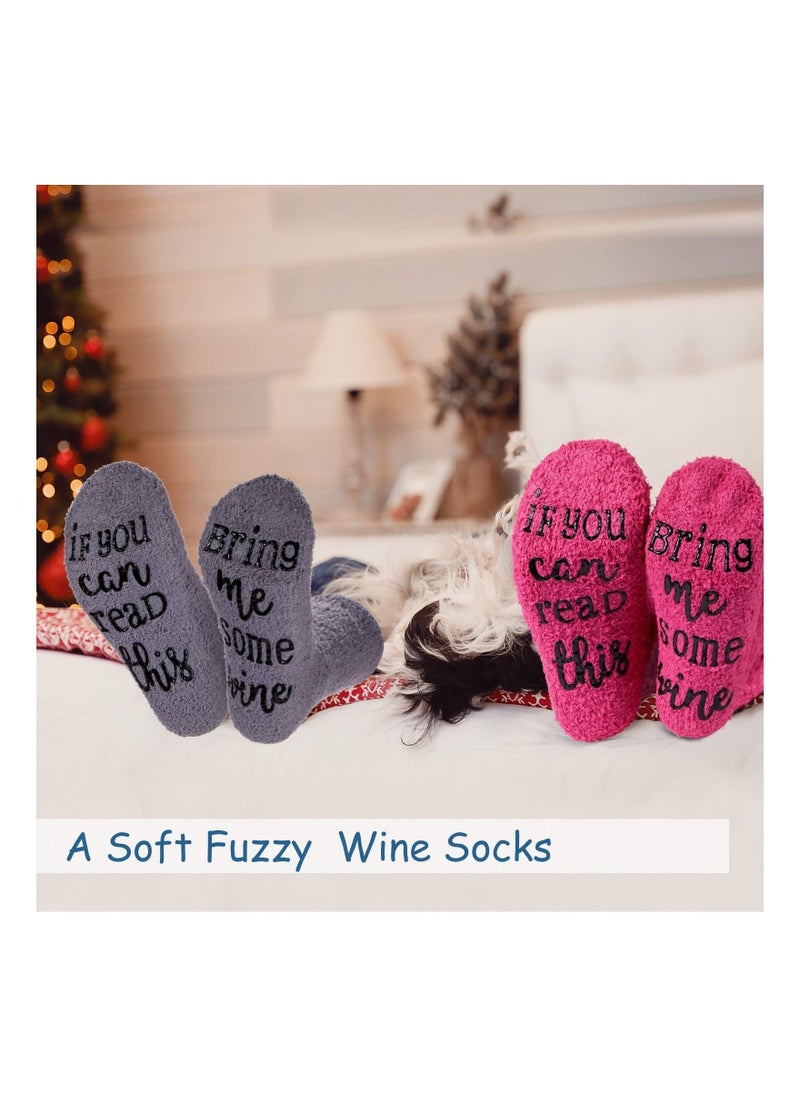 Generic - Gift Socks, "If You Can Read This Bring Me Some Wine" with Cupcake Gift Packaging Funny Novelty Luxury (4 Pairs) - Image 1