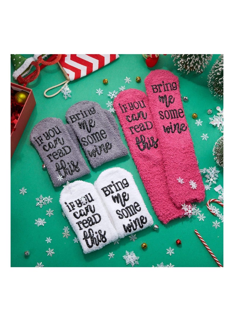 Generic - Gift Socks, "If You Can Read This Bring Me Some Wine" with Cupcake Gift Packaging Funny Novelty Luxury (4 Pairs) - Image 1