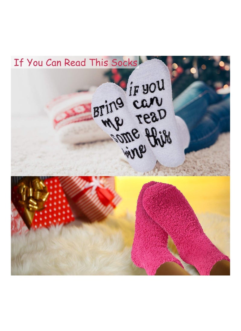 Generic - Gift Socks, "If You Can Read This Bring Me Some Wine" with Cupcake Gift Packaging Funny Novelty Luxury (4 Pairs) - Image 1