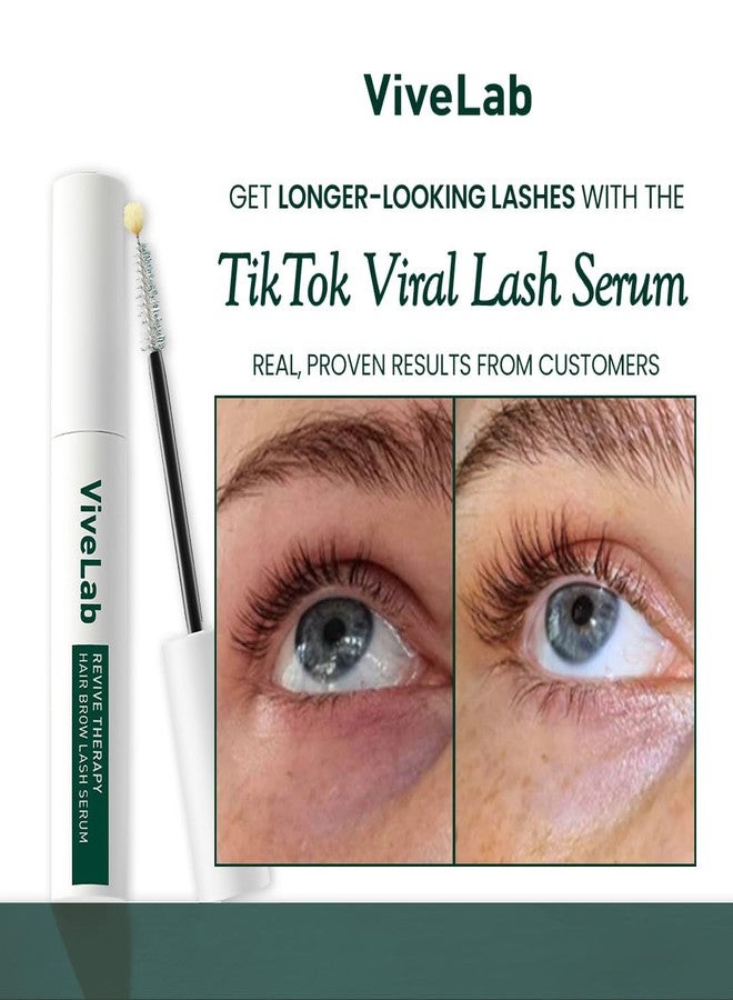 ViveLab Biotin Lash Serum - Eyelash and Eyebrow Growth Serum for Thicker, Fuller Lashes and Brows, Korean Dermatologist-Developed, 0.35oz - Image 2
