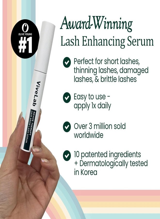 ViveLab Biotin Lash Serum - Eyelash and Eyebrow Growth Serum for Thicker, Fuller Lashes and Brows, Korean Dermatologist-Developed, 0.35oz - Image 3