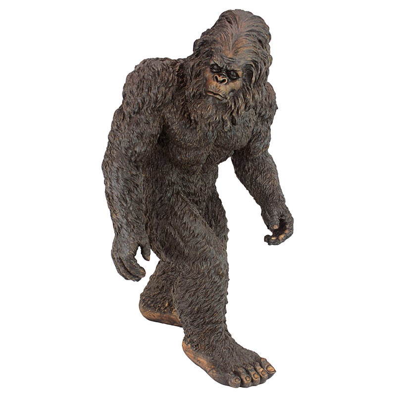 Design Toscano Yeti the Bigfoot IndoorOutdoot Garden Statue Medium 21 Inch Tall Cast Stone Resin Brown Finish