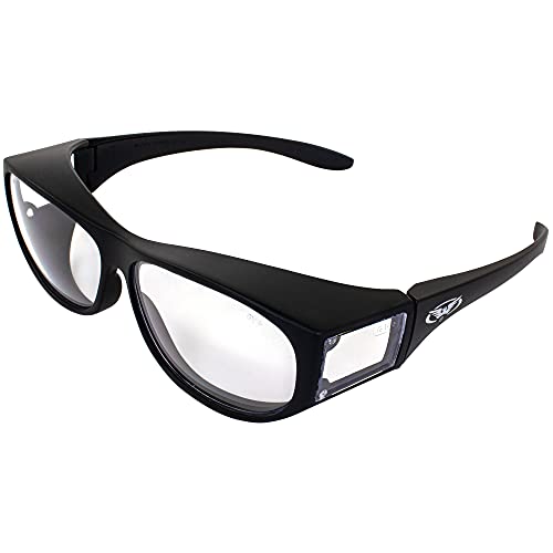 Global Vision Escort Over Glasses Clear Lens Safety Glasses Has Matching Side Lens Meets ANSI Z87.1-2003 Standards for Safety Eyewear - Image 1