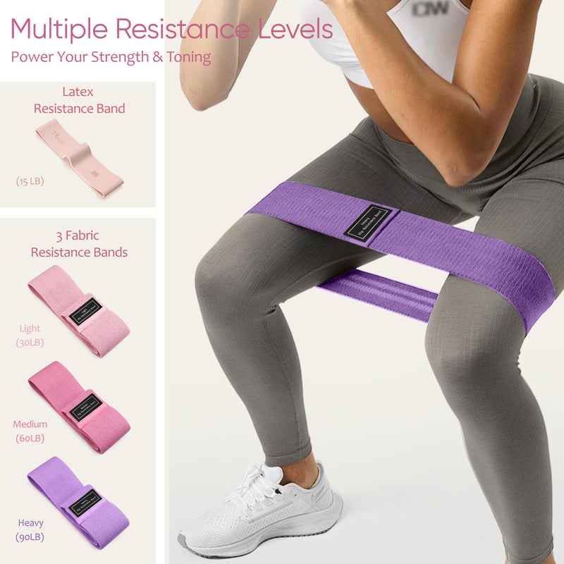 NANATI Pilates Kit 18PCS, Pilates Essentials Kit for Women Home Workouts, Pilates Equipment with 14.5" Pilates Ring and Ball,7 Resistance Bands,Ankle Weights,Sliders & Grip Socks for Beginners - Image 5