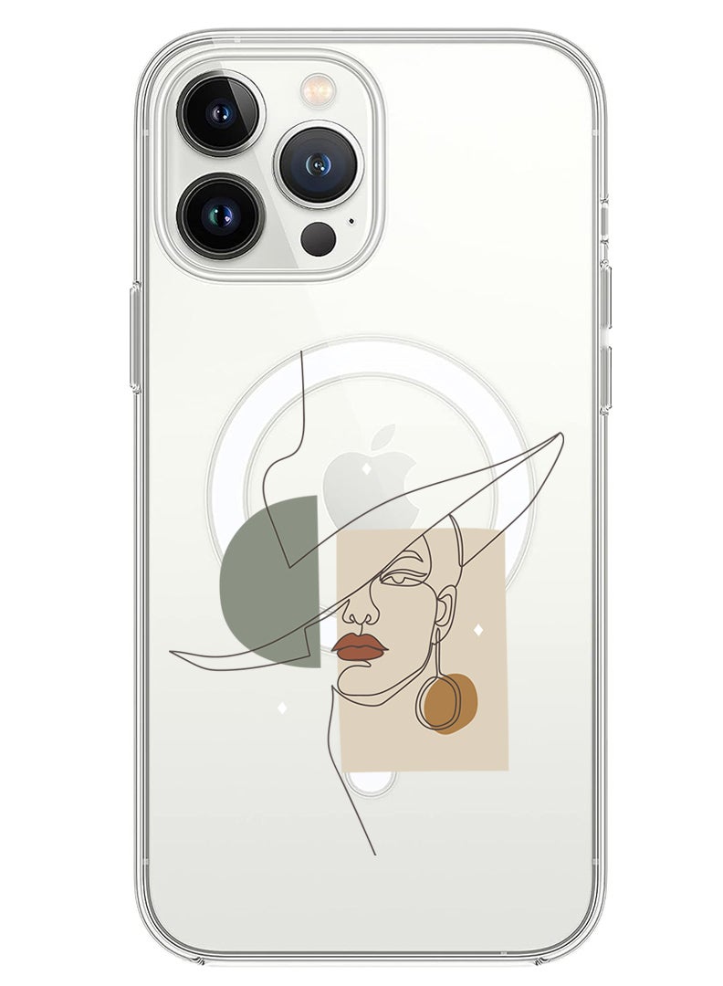 Theodor Magnetic Case for iPhone 13 Pro Max 6.7-inch Compatible with MagSafe Wireless Charging, Shockproof Phone Bumper Cover Women in Style - Image 1