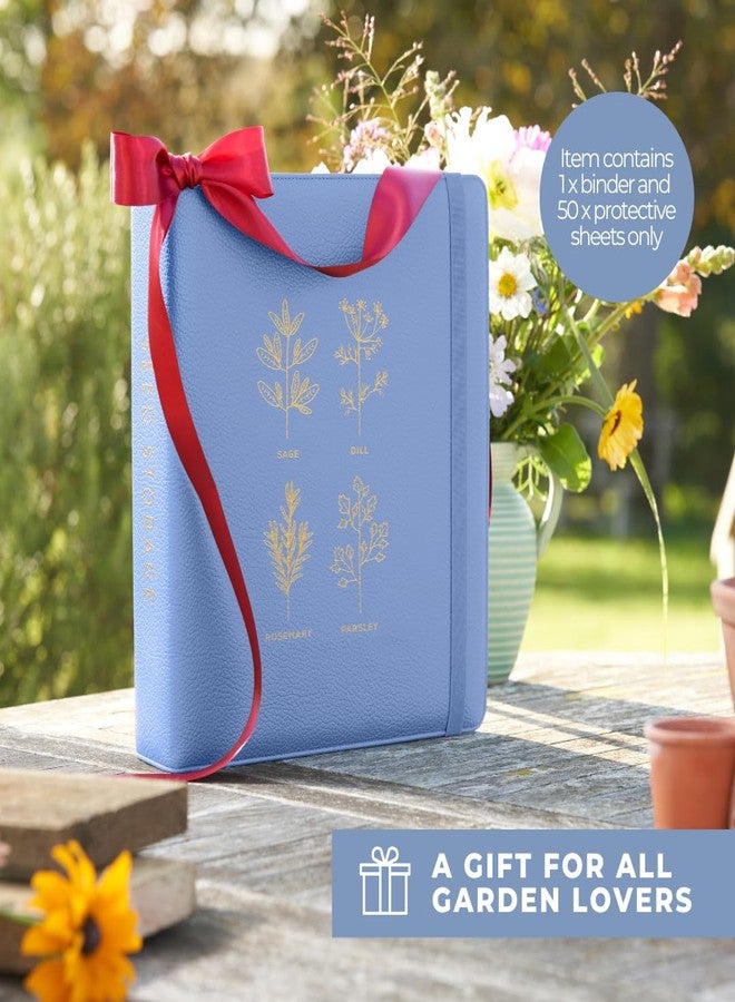 WILDGOOSE Seed Storage Organizer Binder - Seed Packet Organizer with 50 Pack Sheet Protectors That Stores 200 Seed Envelopes. (Blue) - Image 2