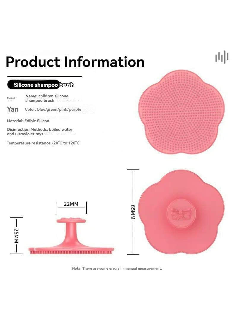 Dominy 2PCSToddler Hair Brush, Baby Bath Brush Scalp Massager Shampoo Brush, Cradle Cap Comb Head Scrubber, Newborn Bath Essentials, Silicone Cradle Cap Brush  - Image 5