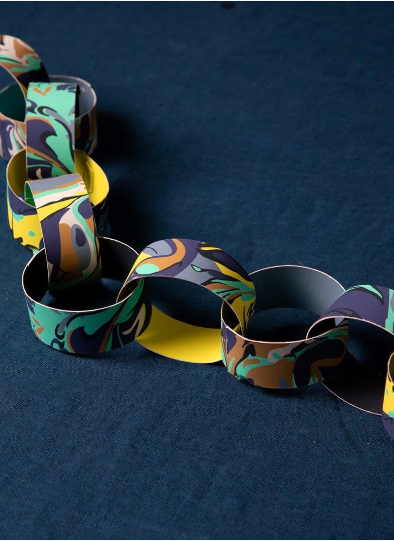 توكينج تيبلز سلاسل ورقية رخامية للعيد، عبوة من 100 قطعة - Image 1