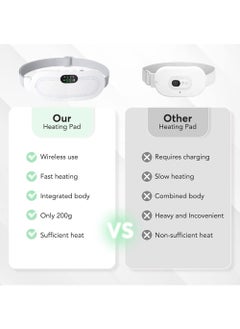 Rock Pow Portable Heating Pad for Cramps and Back Pain Menstrual Cramp Relief Wearable Heating Pad for Women and Girls Wireless Heating Pads with 3 Temperature Setting & Battery Powered  - Image 2