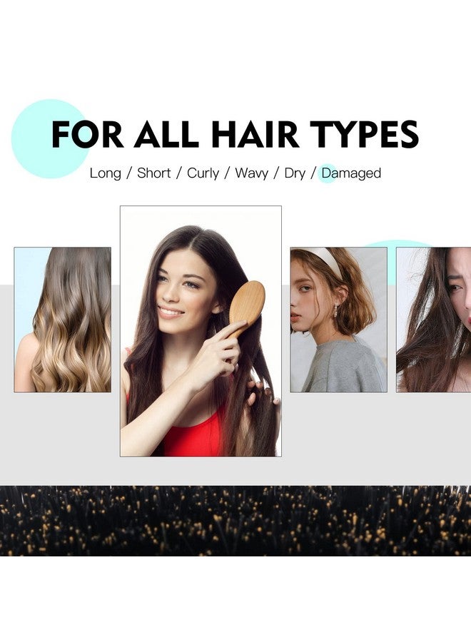 Combetter 100% Boar Bristle Hair Brush By Combetter Ecofriendly Hairbrush For Women Men & Kids Hair Smoothing And Massaging Detangling Enhance Shine &Health - Image 4