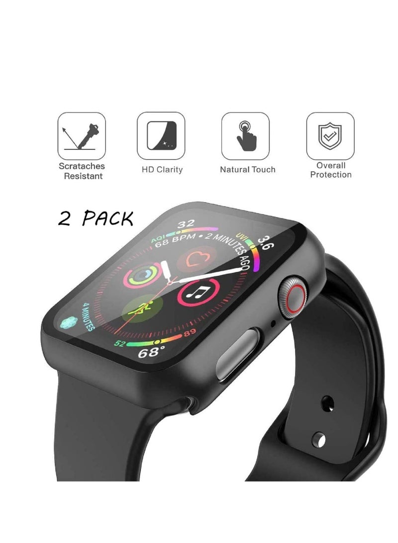 Screen Case Protector Compatible With Apple Watch Series 4 Series 5 Series 6 Series Se 44mm - Black - Image 4