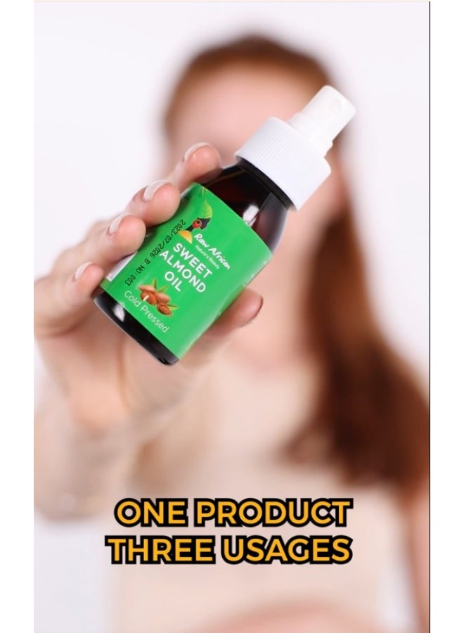 رو أفريكان زيت اللوز الحلو النقي ١٠٠٪ - (٧٥ مل) | مرطب فيتامين هـ ومضاد للشيخوخة للوجه والشعر والأظافر والجسم - Image 2