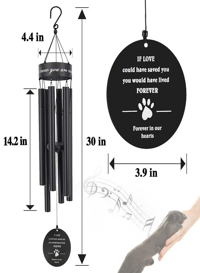 ASTARIN Pet Memorial Wind Chime, 30 Inches Paw Print Pet Remembrance Gift to Honor and Remember a Dog, Cat, or Other Pet, Premium Metal Wind Chime, Black - Image 5