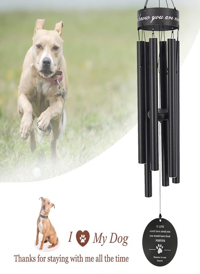 ASTARIN Pet Memorial Wind Chime, 30 Inches Paw Print Pet Remembrance Gift to Honor and Remember a Dog, Cat, or Other Pet, Premium Metal Wind Chime, Black - Image 4