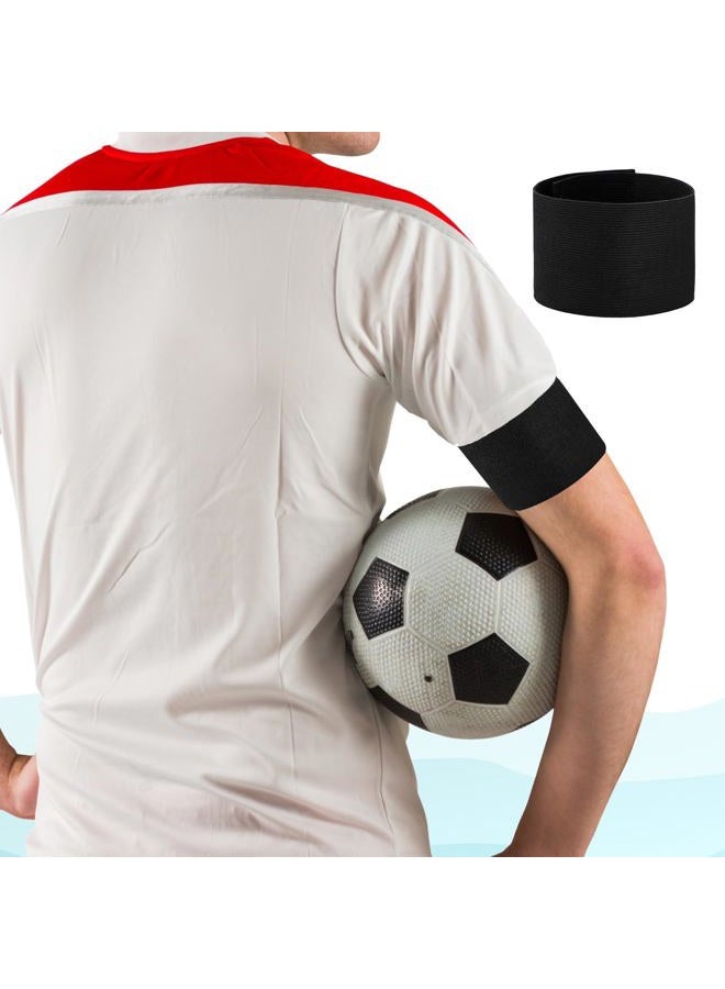 Styquenzer 7x33 CM/2.75x13 Inch 3 PCS Captain Armbands, Black Elastic Arm Band Adjustable Leader Armband Team Sport Armband Soccer Armband Memorial Armband Funeral Mourning Band for Volleyball Basketball Team - Image 4