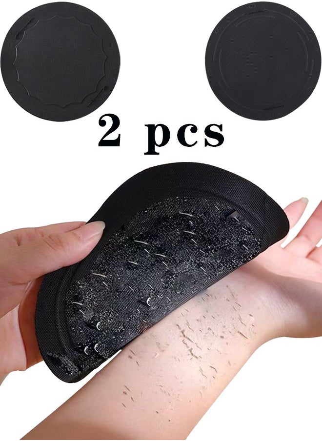 rocooart 2pcs Black Exfoliating Bath Towels, Painless Disc Body Scrub Towels for Deep Skin Exfoliation, Unisex Shower Scrubber Accessories for Home Bathroom Use (Fine and Coarse Grit)  - Image 1