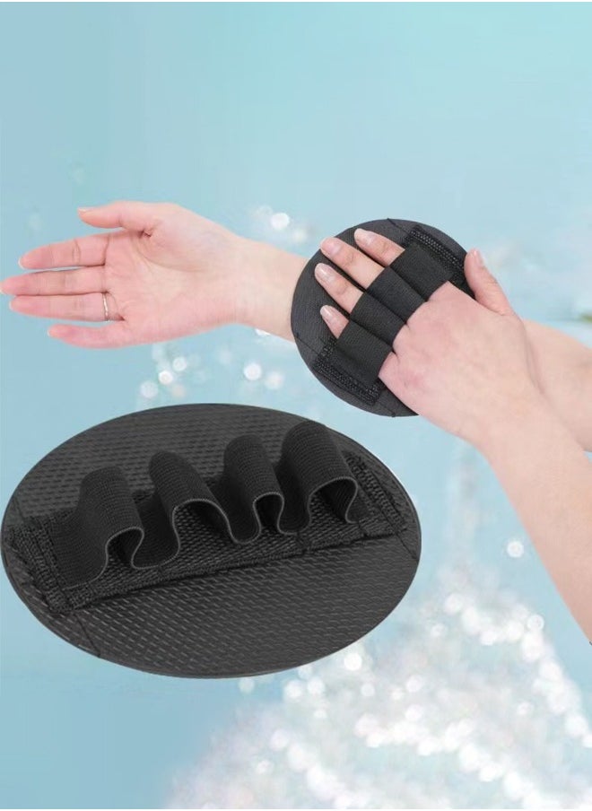 rocooart 2pcs Black Exfoliating Bath Towels, Painless Disc Body Scrub Towels for Deep Skin Exfoliation, Unisex Shower Scrubber Accessories for Home Bathroom Use (Fine and Coarse Grit)  - Image 2