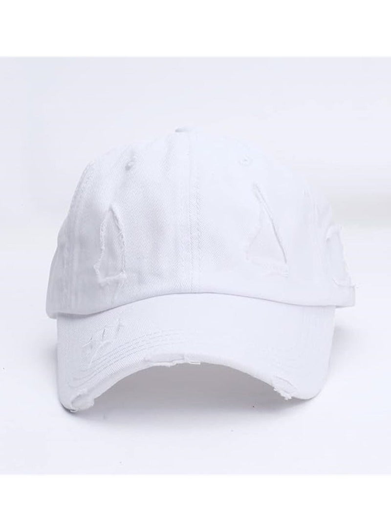 Captaintech Unisex Baseball Cap 2 Pack Golf Hats Cotton Dad Hat Classic Adjustable Size Unconstructed Plain Hat Vintage Washed Look Baseball Cap for Men - Image 5