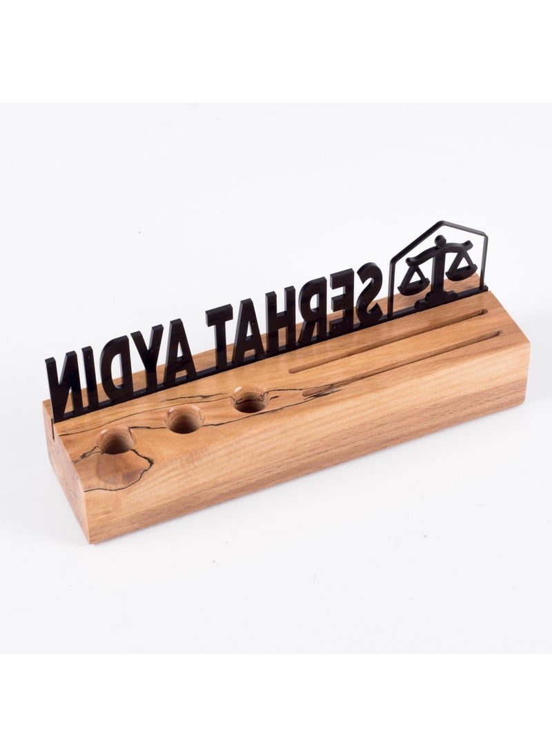 Special for Office Lawyers Solid Beech Wood Desk Name Holder Desktop Name Holder Stand with Business Card Holder and Pen Holder - pzsku/Z67FCD0C413C19D3A6A77Z/45/_/1731017599/2c4587da-24e1-401e-a8fc-ea5e8c55ac93