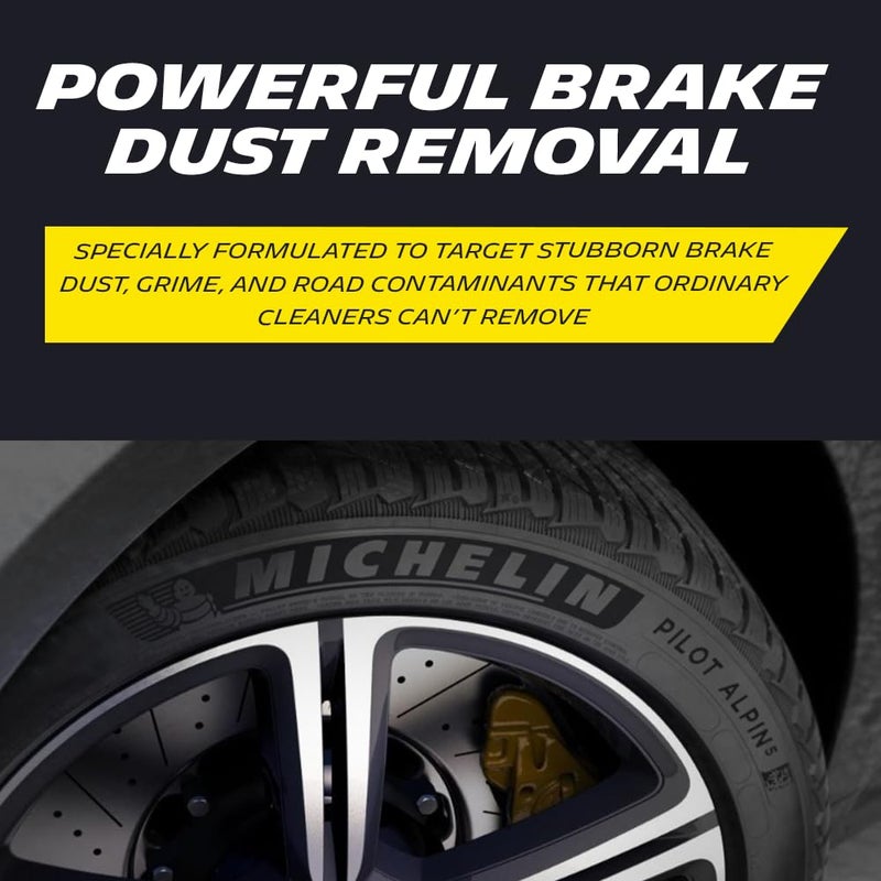 Michelin Wheel Cleaner 500ml | Powerful Brake Dust & Grime Remover | Acid Free Formula Safe on Alloy, Chrome & Painted Wheels Deep Cleaning Formula Restores Showroom Shine & Removes Iron Contaminants - Image 3