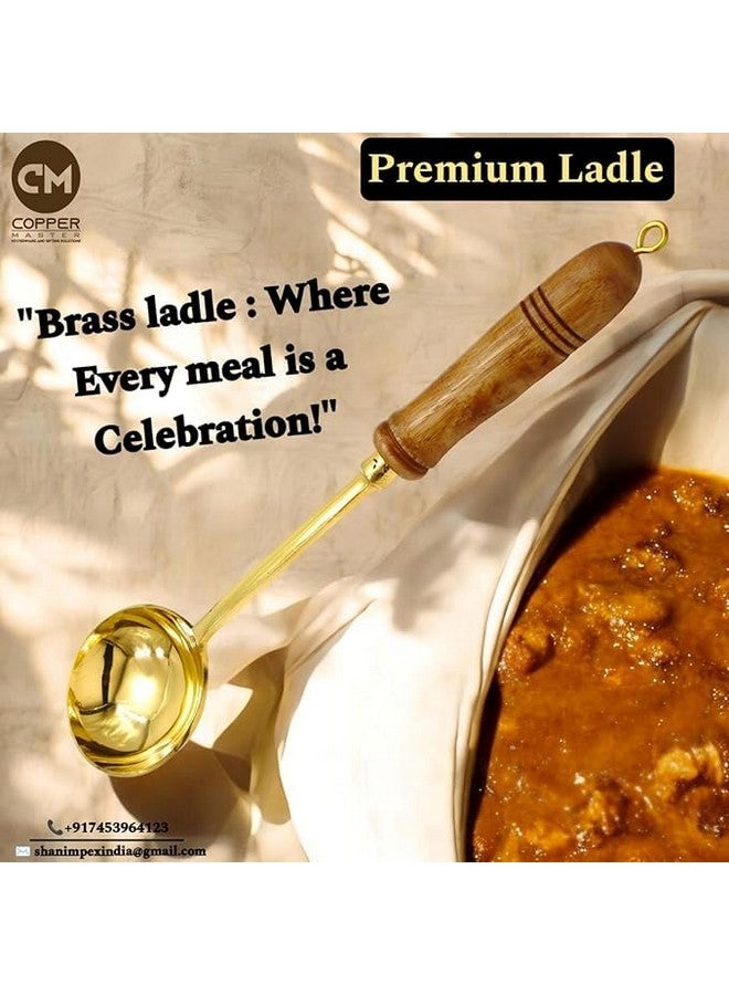 Copper-Master Pure Brass Cooking Kadhai and Ladle Set Non-Toxic 2.5L Handcrafted Indian Wok for Stir Fry Deep Fry Sauteing, Suitable for Veg and Non Veg. - Image 3