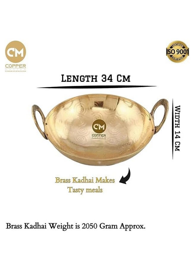 Copper-Master Pure Brass Cooking Kadhai and Ladle Set Non-Toxic 2.5L Handcrafted Indian Wok for Stir Fry Deep Fry Sauteing, Suitable for Veg and Non Veg. - Image 5