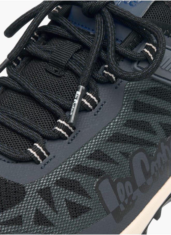 Lee Cooper Women's Logo Detail Sneakers with Lace-Up Closure  - Image 4