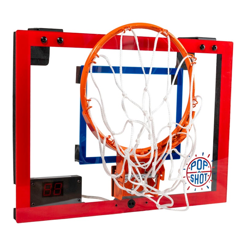 Pop-A-Shot Super Slam Over The Door Mini Basketball Hoop for Adults | 2 Included Basketballs and Pump | Built for Dunks | Breakaway Rim | Shatter Resistant Backboard | 17x12.5 Inches - Image 3