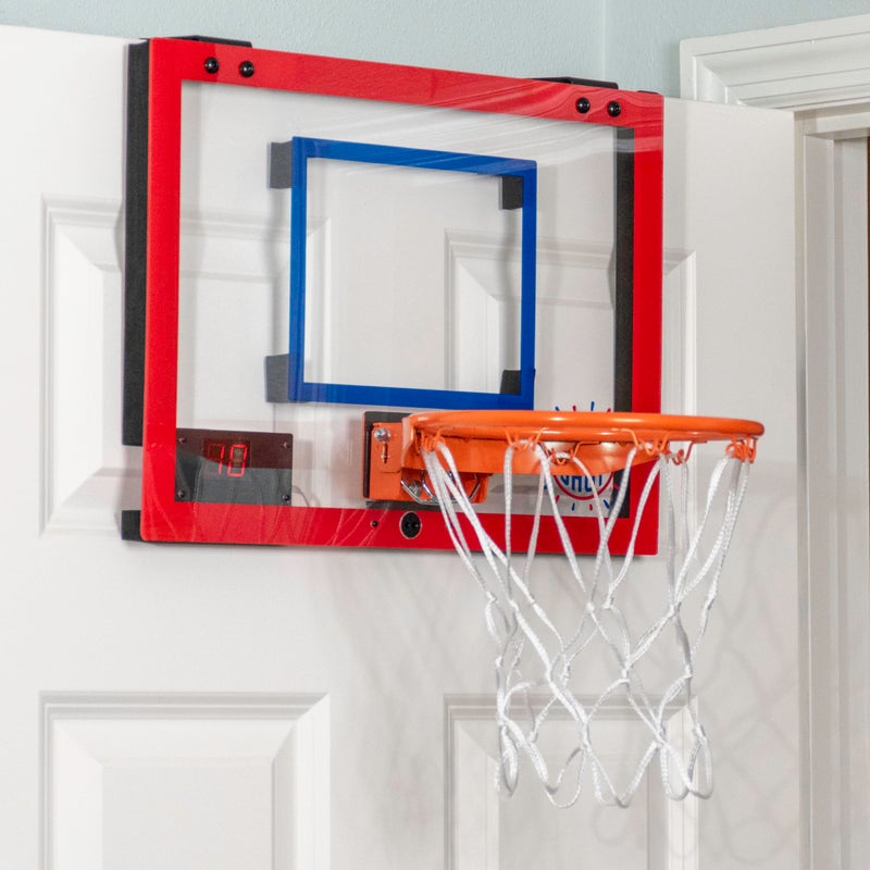 Pop-A-Shot Super Slam Over The Door Mini Basketball Hoop for Adults | 2 Included Basketballs and Pump | Built for Dunks | Breakaway Rim | Shatter Resistant Backboard | 17x12.5 Inches - Image 2