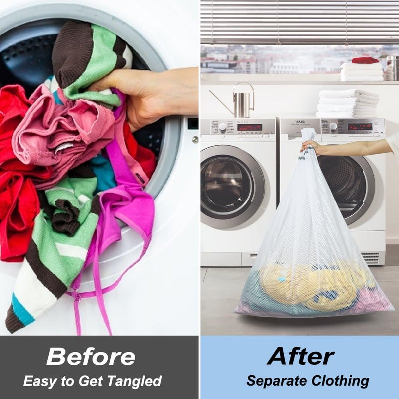 Vivifying Mesh Laundry Bags, 2 Pack XXXL Extra Large Honeycomb Laundry Bags with Zipper for Washing Machine, Coats, Stuffed Toys, Blanket, Sweater, Delicates Clothes - Image 5