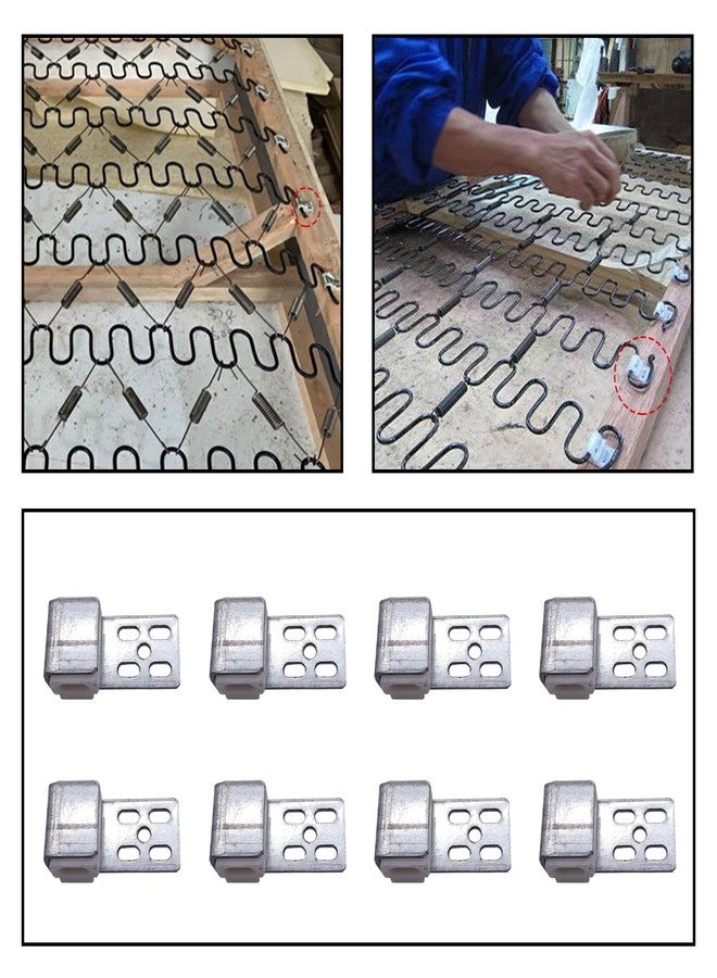 Begino Upholstery Furniture Spring Clips, 20pcs Couch Spring Repair Kit 4 Holes Snake Spring Buckle with 40pcs Screws for Sofa/Chair/Couch/Bed Spring Clips Repair Parts - Image 5